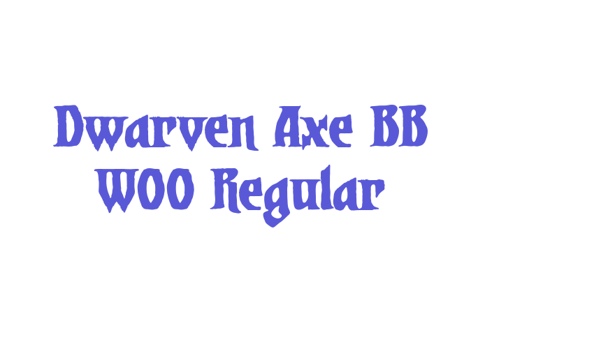 Dwarven Axe BB W00 Regular Font Download