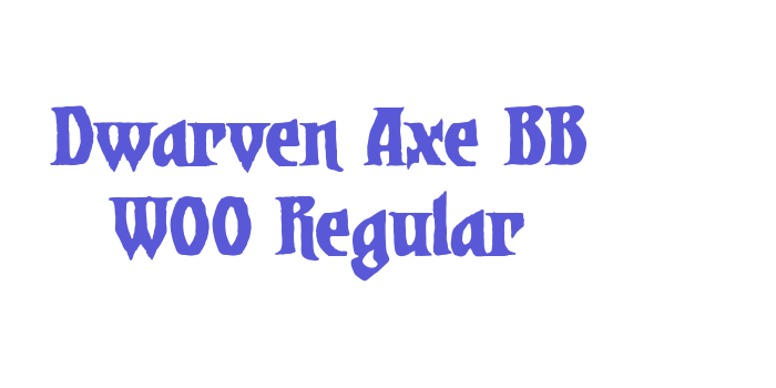 Dwarven Axe BB W00 Regular Font Download