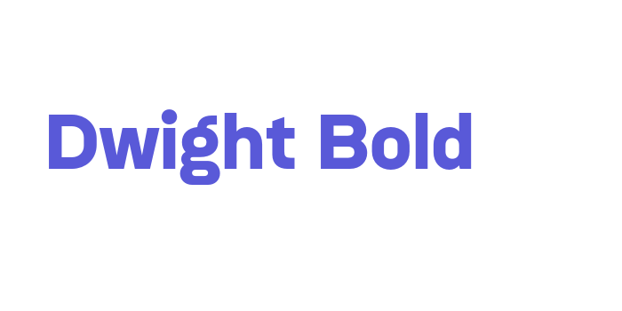 Dwight Bold Font Download