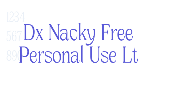 Dx Nacky Free Personal Use Lt font