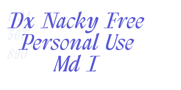 Dx Nacky Free Personal Use Md I font free