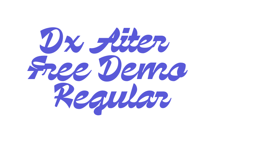 Dx Aiter – Free Demo Regular Font