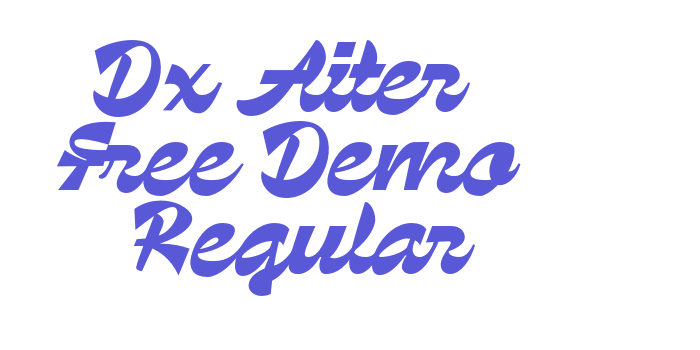 Dx Aiter – Free Demo Regular Font Download