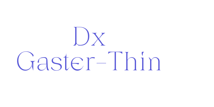 Dx Gaster-Thin Font Download