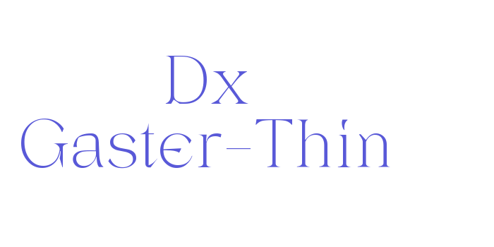 Dx Gaster-Thin Font