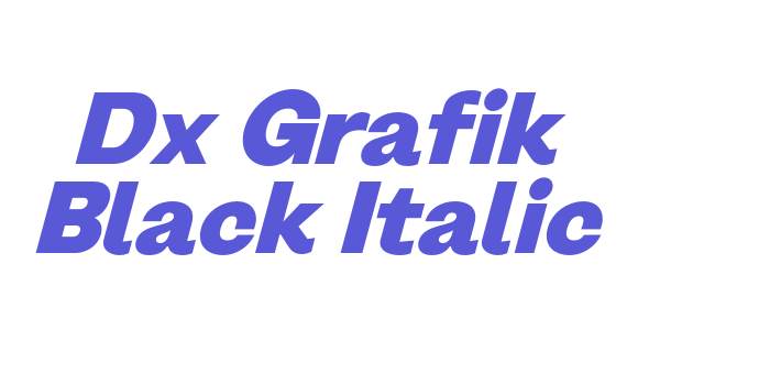 Dx Grafik Black Italic Font Download