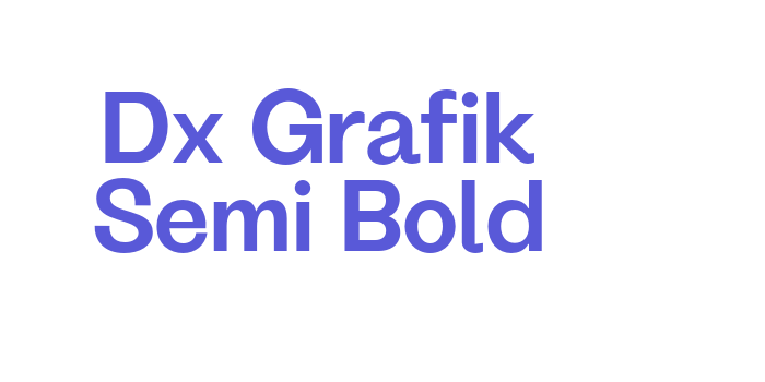 Dx Grafik Semi Bold Font Download