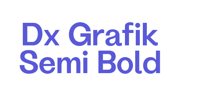 Dx Grafik Semi Bold Font