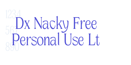 Dx Nacky Free Personal Use Lt-font-download