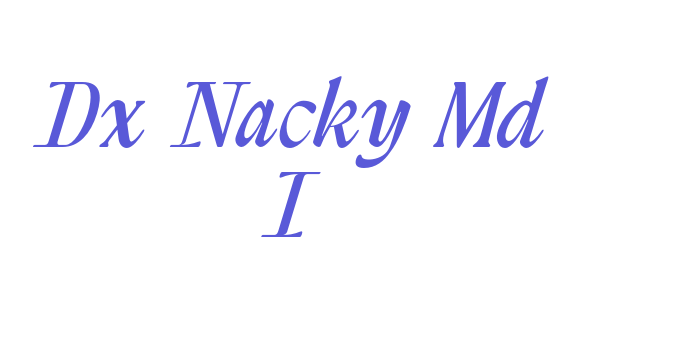 Dx Nacky Md I Font