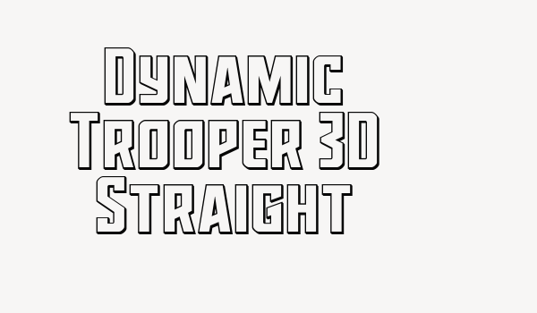 Dynamic Trooper 3D Straight Font