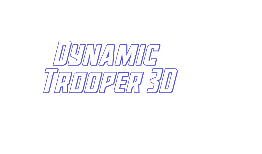 Dynamic Trooper 3D Font Download