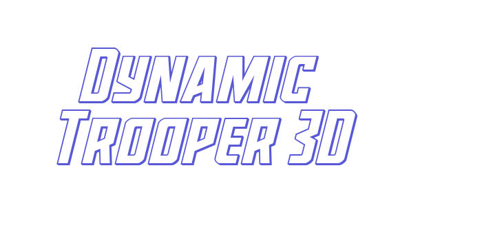 Dynamic Trooper 3D Font