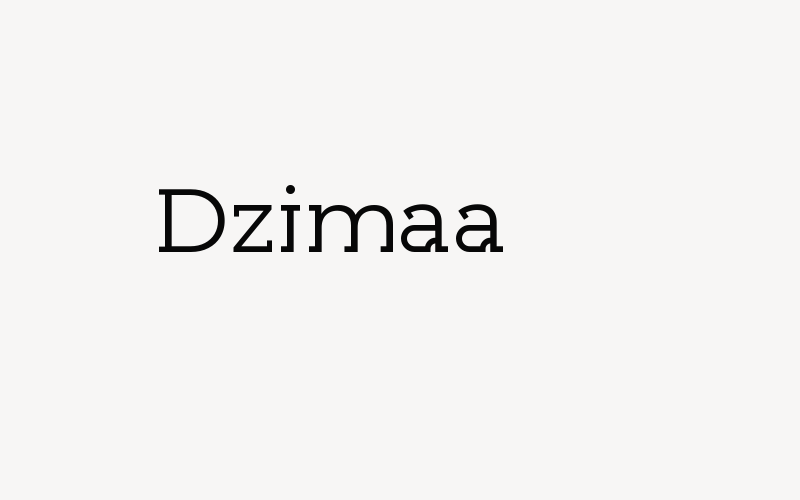 Dzimaa Font