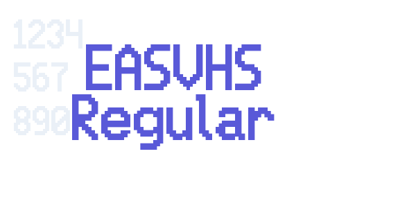 EASVHS Regular font