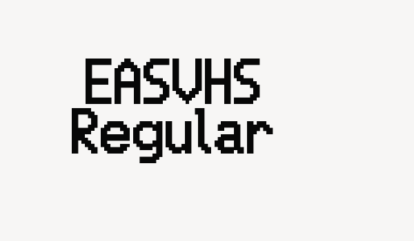 EASVHS Regular Font