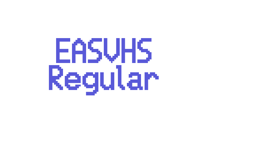 EASVHS Regular Font Download