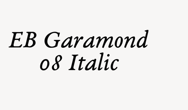 EB Garamond 08 Italic Font