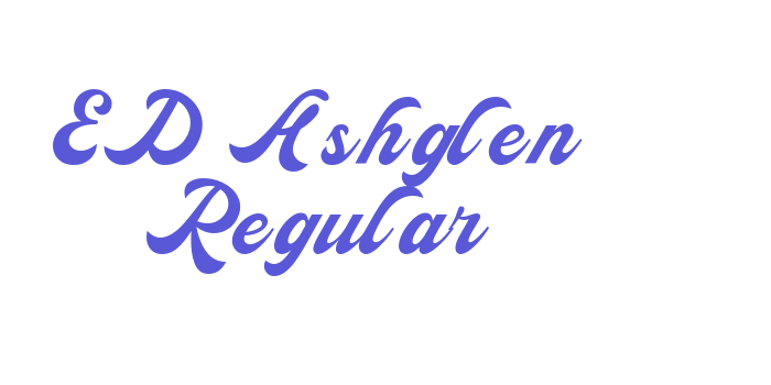 ED Ashglen Regular Font Download