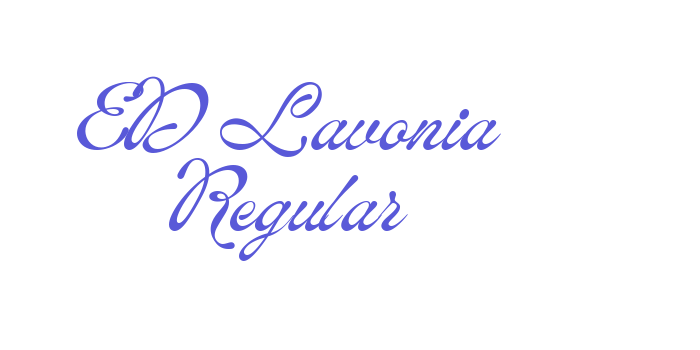 ED Lavonia Regular Font Download