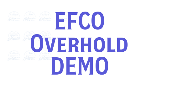 EFCO Overhold DEMO font free