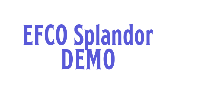 EFCO Splandor DEMO Font Download