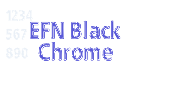 EFN Black Chrome font