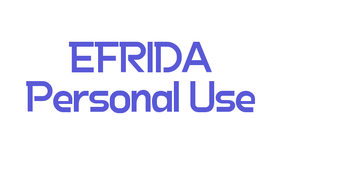 EFRIDA Personal Use Font Download