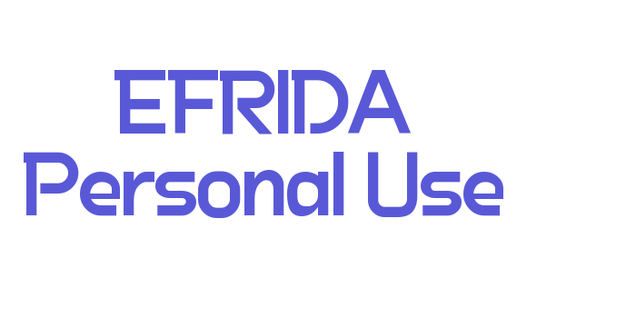 EFRIDA Personal Use Font