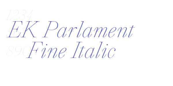 EK Parlament Fine Italic font free