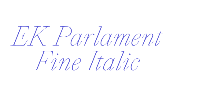 EK Parlament Fine Italic Font Download