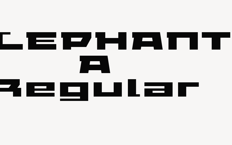 ELEPHANT A Regular Font