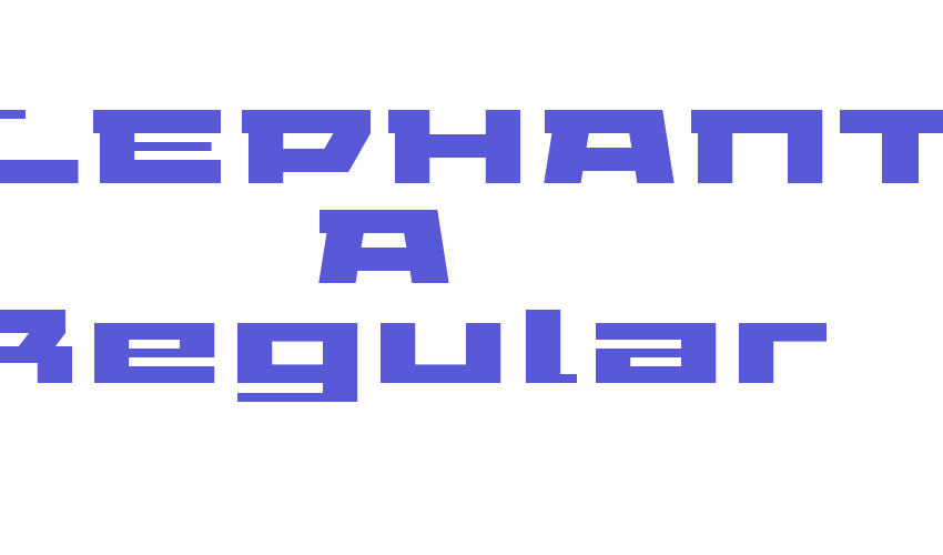 ELEPHANT A Regular Font Download