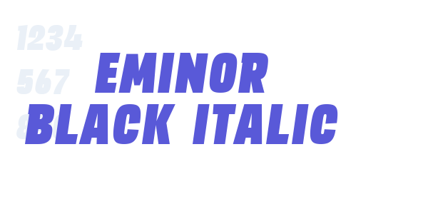 EMINOR Black Italic font free