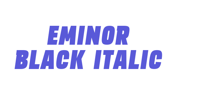 EMINOR Black Italic Font Download