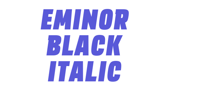 EMINOR Black Italic Font