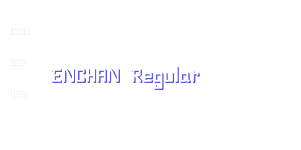 ENCHAN Regular font