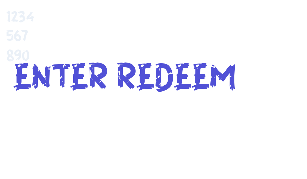 ENTER REDEEM-font-download