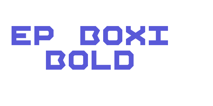 EP Boxi Bold Font Download