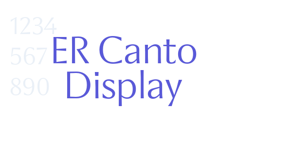 ER Canto Display font free