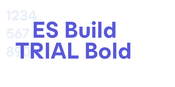 ES Build TRIAL Bold font free