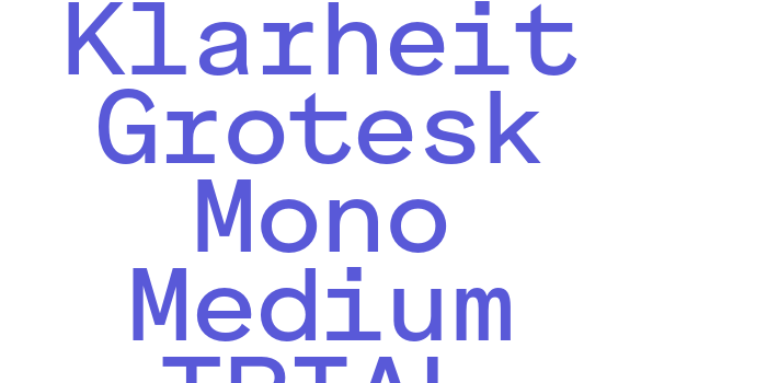 ES Klarheit Grotesk Mono Medium TRIAL Font Download