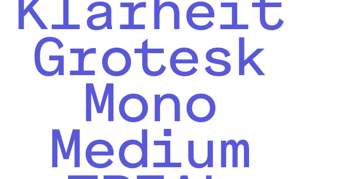 ES Klarheit Grotesk Mono Medium TRIAL Font