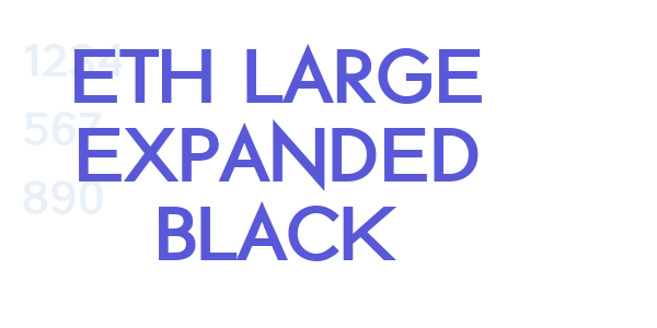 ETH Large Expanded Black font free