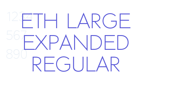 ETH Large Expanded Regular font