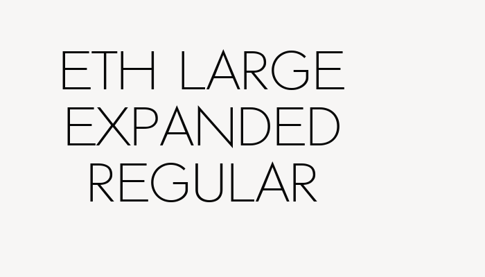 ETH Large Expanded Regular font download