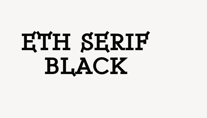 ETH Serif Black font download