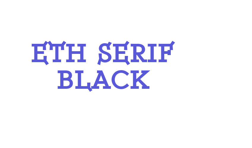 ETH Serif Black Font Download