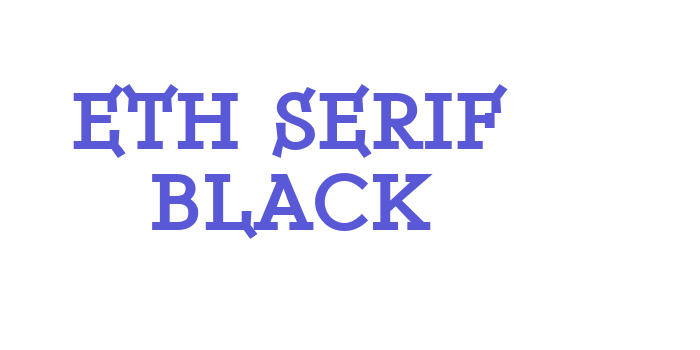 ETH Serif Black Font Download