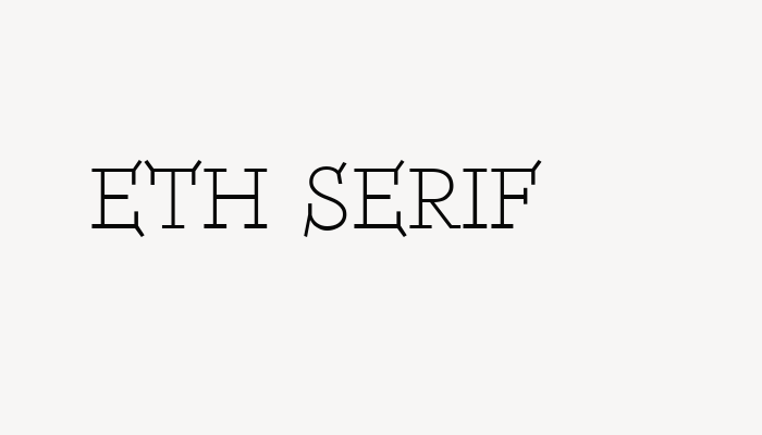 ETH Serif font download